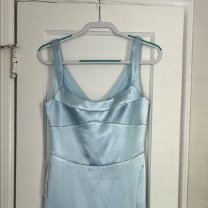 Azazie Sky Blue Maxi Dress